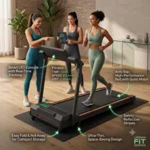 American Black Walking Pad Treadmill for Home Gym